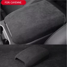 1x New Center Console Armrest Box Cover Trim Suede For Porsche Cayenne 2018-2022