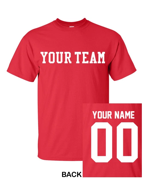 CUSTOM T-Shirt JERSEY Personalized ANY COLOR Name Number Team Softball Football - Image 1 of 4