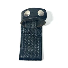 Vintage Don Hume Black Leather 2 Snap Belt utility Holster