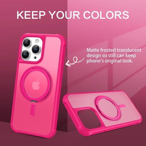 For iPhone 15 Pro Max 6.7" Magsafe Case 360° Rotating Ring Holder Magnetic Cover - Zdjęcie 17 z 58