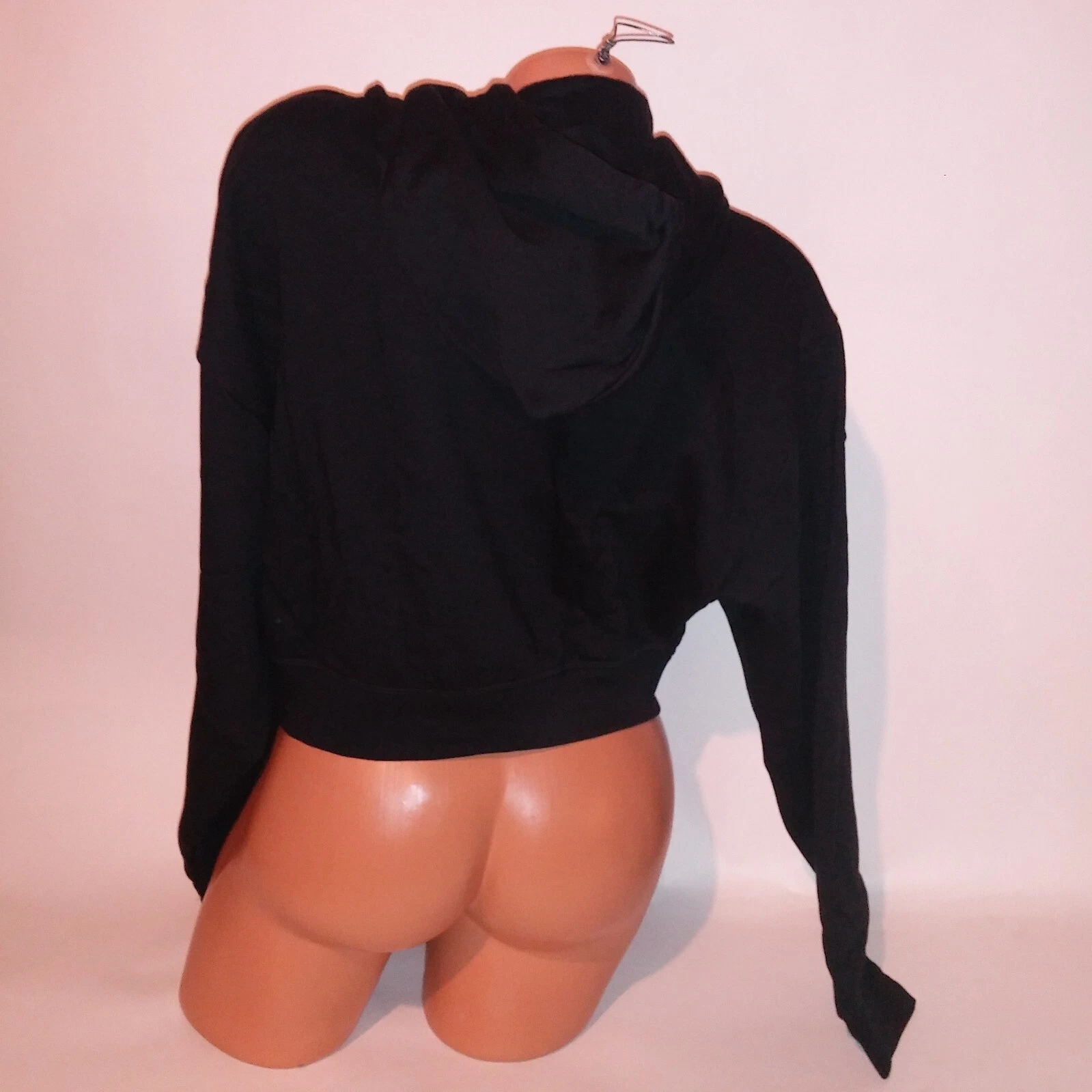 UNDERCOVER Felpa con cappuccio Victoria Secret ROSA Crop nera bianca logo pullover manica lunga