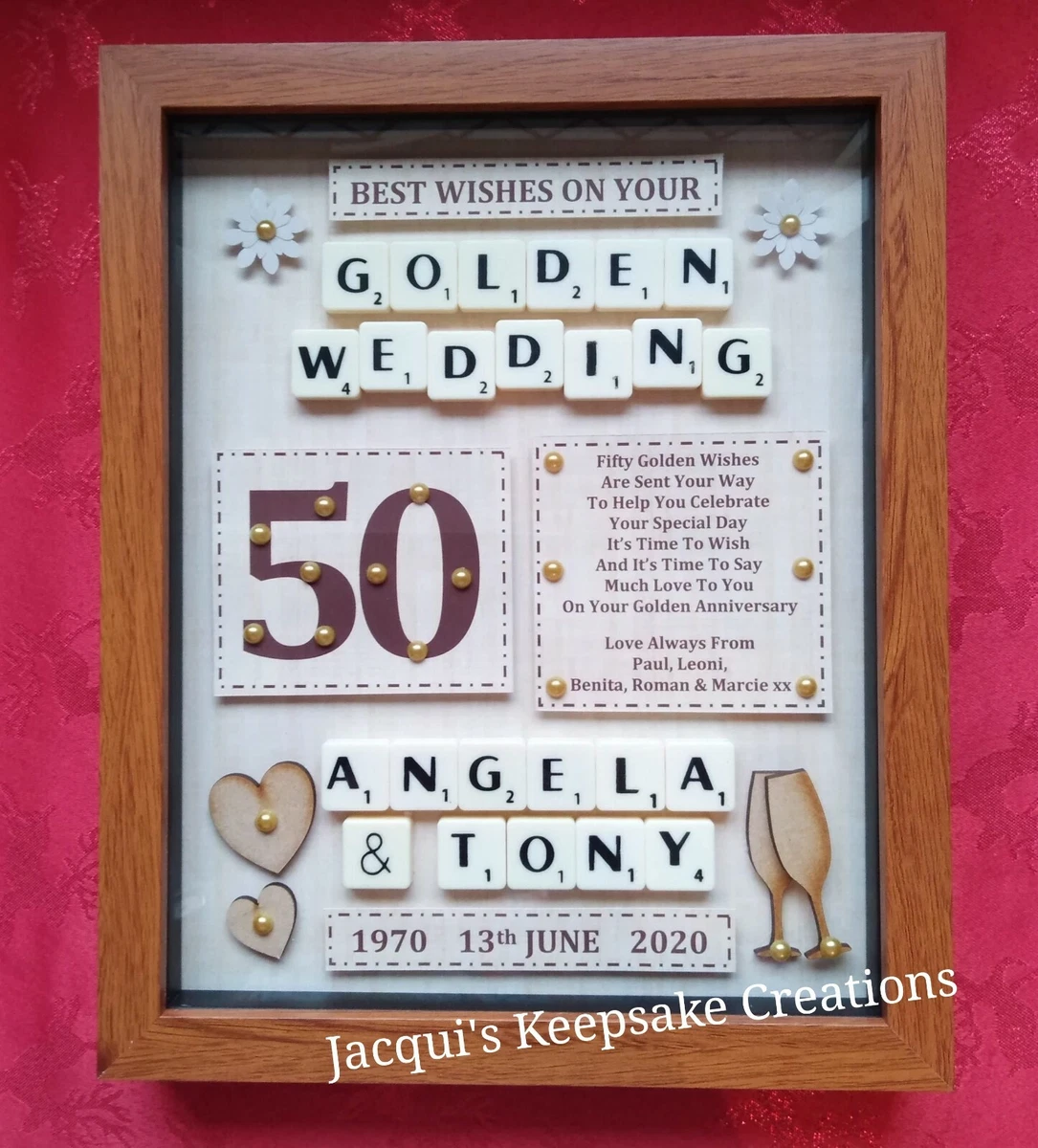 Personalised 50th wedding anniversary gifts deals