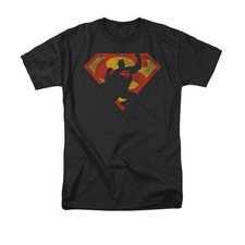 SUPERMAN S SHIELD KNOCKOUT Licensed Adult Men's Graphic Tee Shirt SM-6XL