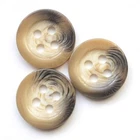 BROWN HORN EFFECT 4 HOLE RIM BUTTONS Sizes 18mm, 23mm and 28mm