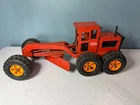 VINTAGE 1970’s TONKA METAL ROAD GRADER TOY ORANGE 17” MR-970 TIRES