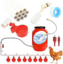 Automatic Chicken Waterer System Complete Set Pipeline Poultry Water Feeder with