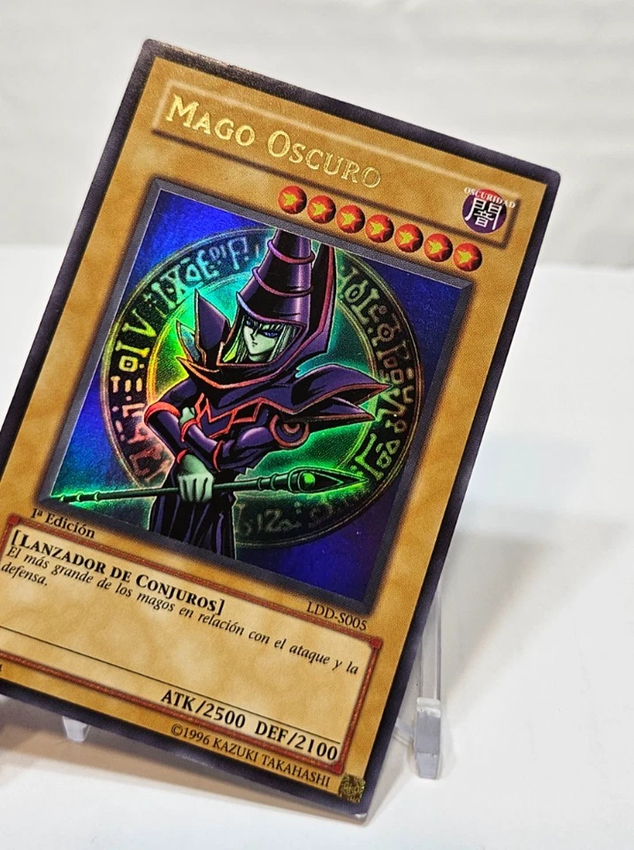 SPANISH Dark Magician LDD-S005 LOB Ultra Rare 1st Edition Yugioh 7940 - Image 4 of 4