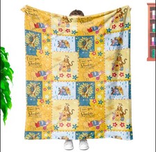 Brand New Winnie The Pooh Friends Spring Ultra Soft 50x60 Throw Blanket Tigger