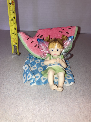 Enesco My Little Kitchen Fairies ''Tummy Ache Fairie  Watermelon 2005
