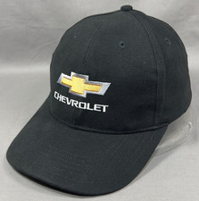 GM Chevrolet Chevy Strap Back Hat Cap Black Baseball Adjustable Bowtie Dad Mens
