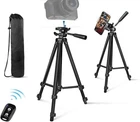 Adjustable Phone & Camera Tripod w/Built-in Level Portable Metal Travel Stand!
