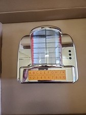 Diner Jukebox Tabletop Bluetooth Speaker Chrome Plated Retro Silver - Used