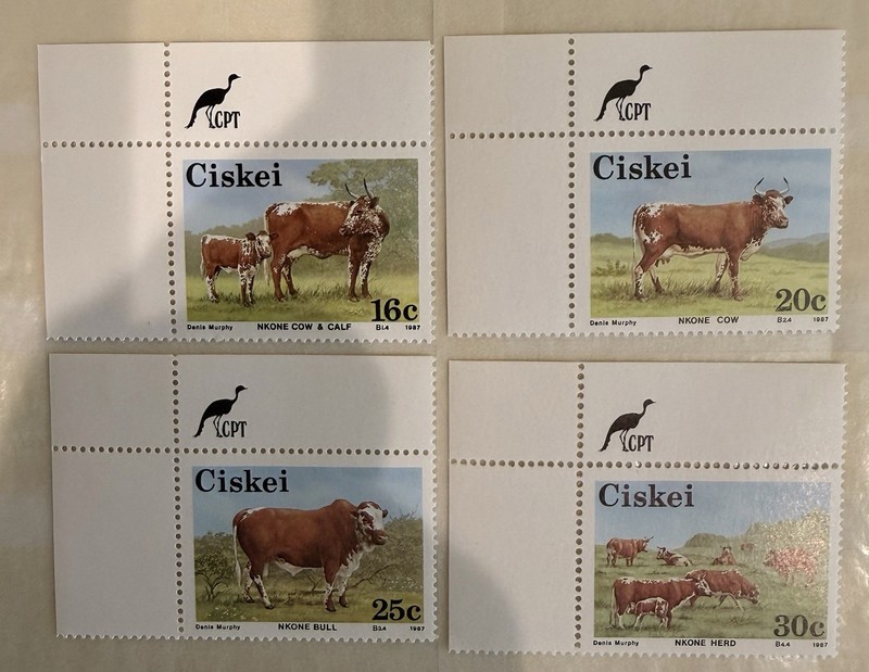 Ciskei Stamps 1987 Set of 4 MNH Theme Animals, Cows