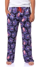 Pokemon Men's AOP Gengar Swirl Sleep Lounge Adjustable Waist Pajama Pants