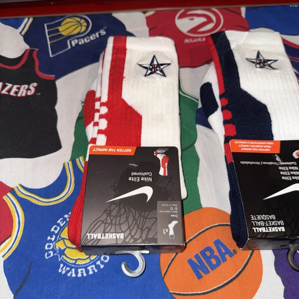 Nuevos calcetines de baloncesto NIKE ELITE CREW TEAM EE. UU. TALLA L 1XRed1XBlue RAROS OLIMPICOS  Foto 2 de 4