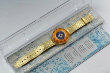 Rare [Exc+5 Full Set] Swatch Scuba 200m Golden Island SDK112 Qz 38mm Men's Watch