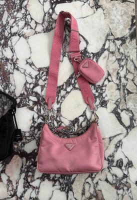 PRADA Re-Edition Shoulder Bag Small Pink Nylon