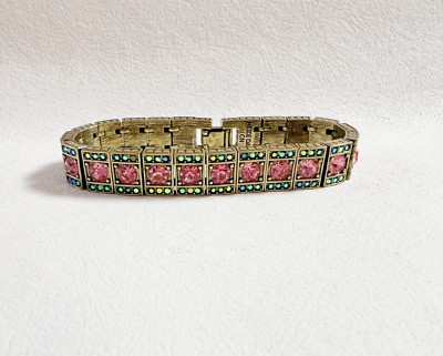 Heidi Daus Fuchsia Pink My Inheritance Link/Layout Line Kristall Armband
