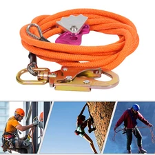 1/2in X 16ft Steel Core Lanyard Kit Flipline Climbing Swivel Snap Flip Line New