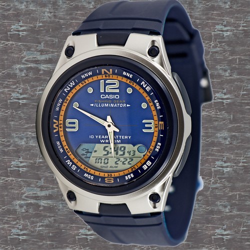 Casio AW-82-2AV Fishing Timer Moon Data Watch 10 Year Battery 3 Alarms  Brand New | eBay