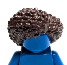 Lego - Minifigure Hair - Female, Dark Brown, Coiled, Side Part, Wavy