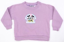 Rare Vintage DISNEY Mickey Minnie Mouse Classic Couple Sweatshirt 90s Purple 3T