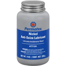 Permatex 77124 Nickel Anti-Seize Lubricant High-Temp 8 oz. Brush-top Bottle