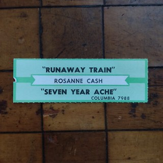 Jukebox Strip: ROSANNE CASH - Runaway Train / Seven Year Ache COUNTRY 1988 Label