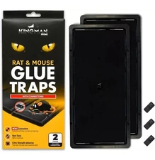 LARGE MOUSE GLUE TRAP (KINGMAN) with CONNECTORS 10.5" X 5" EACH TRAP 4 Set Pack