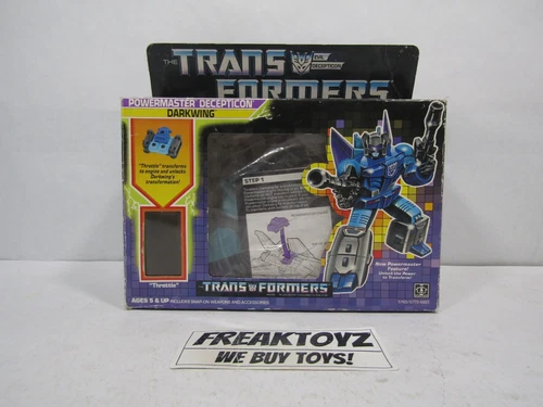 G1 Transformers Powermaster Darkwing, Complete with Damaged Box & Instructions