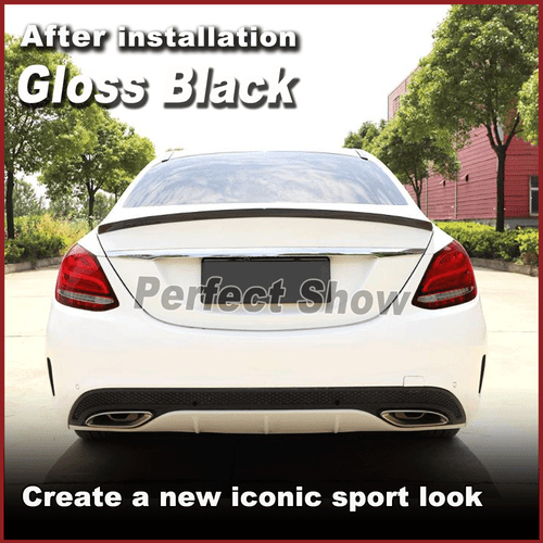 Alerón trasero negro brillante alerón alerón para Mercedes W205 C200 C400 C63 C43 AMG - Imagen 2 de 12