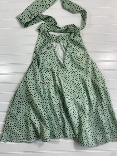 Blusa sin mangas ZARA verde marrón lunares para mujer talla mediana - Imagen 17 de 18