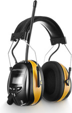 AM/FM Radio Headphones 25Db Nrr,Noise Reduction Safety Earmuffs,Digital Display