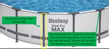 Bestway Vertical Legs Steel Pro Max 16 or 18 ft Round x 48 inch deep FREE SHIP