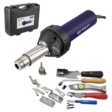 Weldy 1600W Hot Air Torch Plastic Welding Gun Welder Tools Flooring Welding Kit