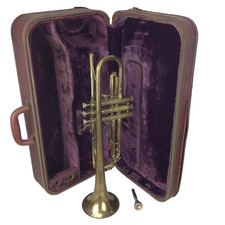 VINTAGE SELMER PARIS TRUMPET K MODIFIED 24B W/ BACH MOUTHPIECE  CASE