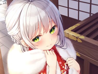 Anime artwork illustration 2d digital art girls silver Playmat Game Mat Desk
