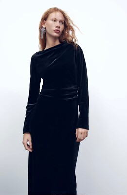 zara velvet dress black DRAPED MeeQee Women's Sexy Long Musterkleid Style:PF269561