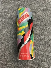 VTG  Cachet Powder Talc With Silk Colorful Cylinder Made In USA Read RARE