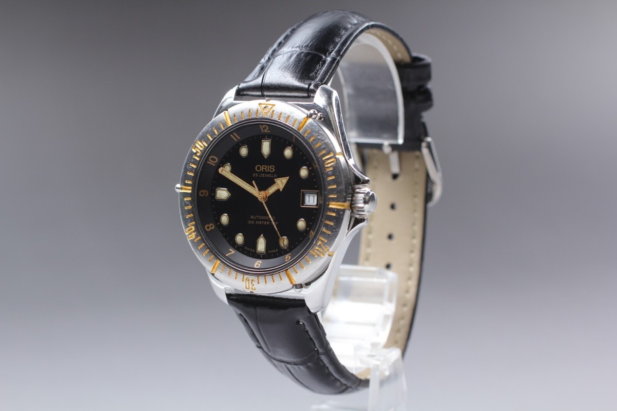 N MINT] Vintage Oris 7401 Classic Sports Date Automatic Mens Watch