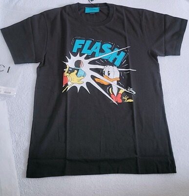 Disney x Gucci ドナルドダック Tシャツ Gucci x Disney Donald Duck Mens Black Heavy Cotton Oversized T