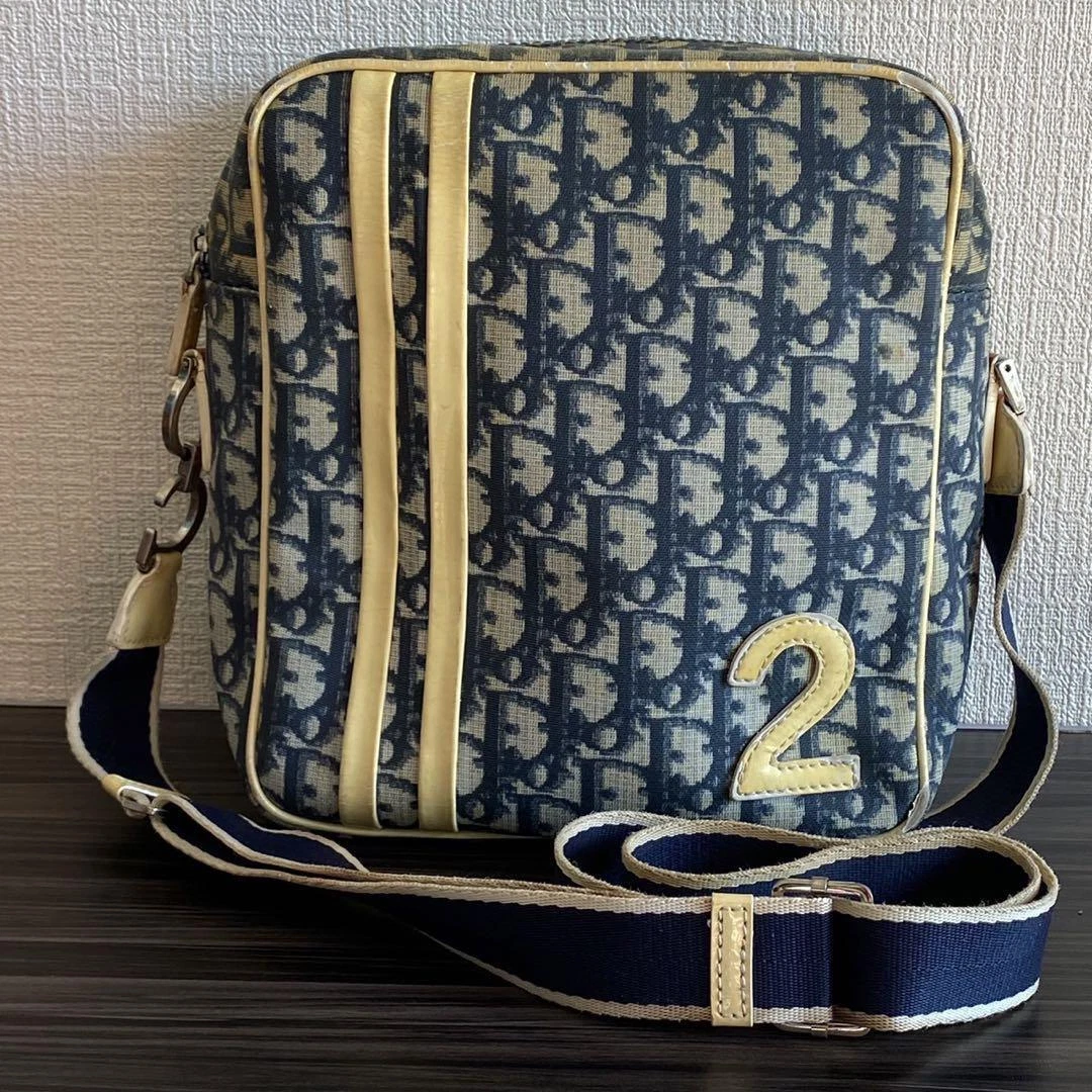 Sac bandoulière Christian Dior Trotter Messenger occasion port diagonal bon état
