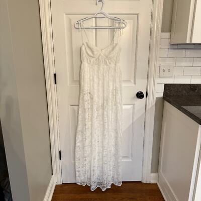 New! For Love & Lemons Lorena Maxi Dress White Lace 31173 | eBay