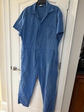 Vtg Dickies Jumpsuit Coveralls Mens M Short Mechanic Chore Field Farm Work Blue