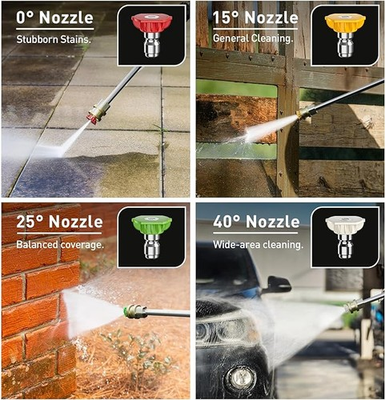 #ad PikulLA Electric Pressure Washer 2030 PSI 4 Nozzles Tips 26 FT Hose Green $137.25