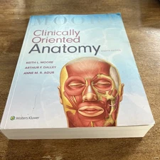 Clinically Oriented Anatomy 8th Edition 9781496347213 Unused Access Code- VG