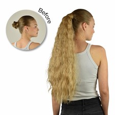 INH HAIR Synthetic Shayla/Extra Long 26  Soft Curls Ponytail Extension - HONEY