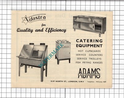 Adams & Son Engineers Ltd London Adastra - 1951 Anzeige