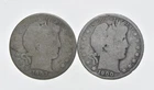 1892-1915 Lot 2 1907-D 1900-O Barber 90% Half Dollars - Coin Collection *054
