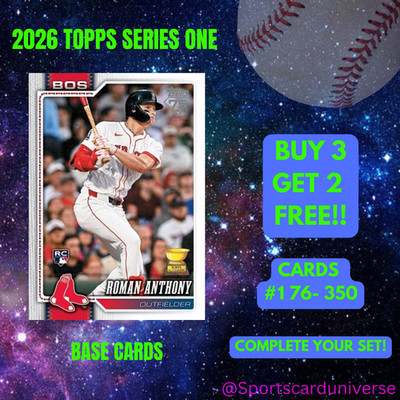  2026 Topps Series 1 Baseball (#176-350) *Complete Your Set* YOU PICK! UPDATED